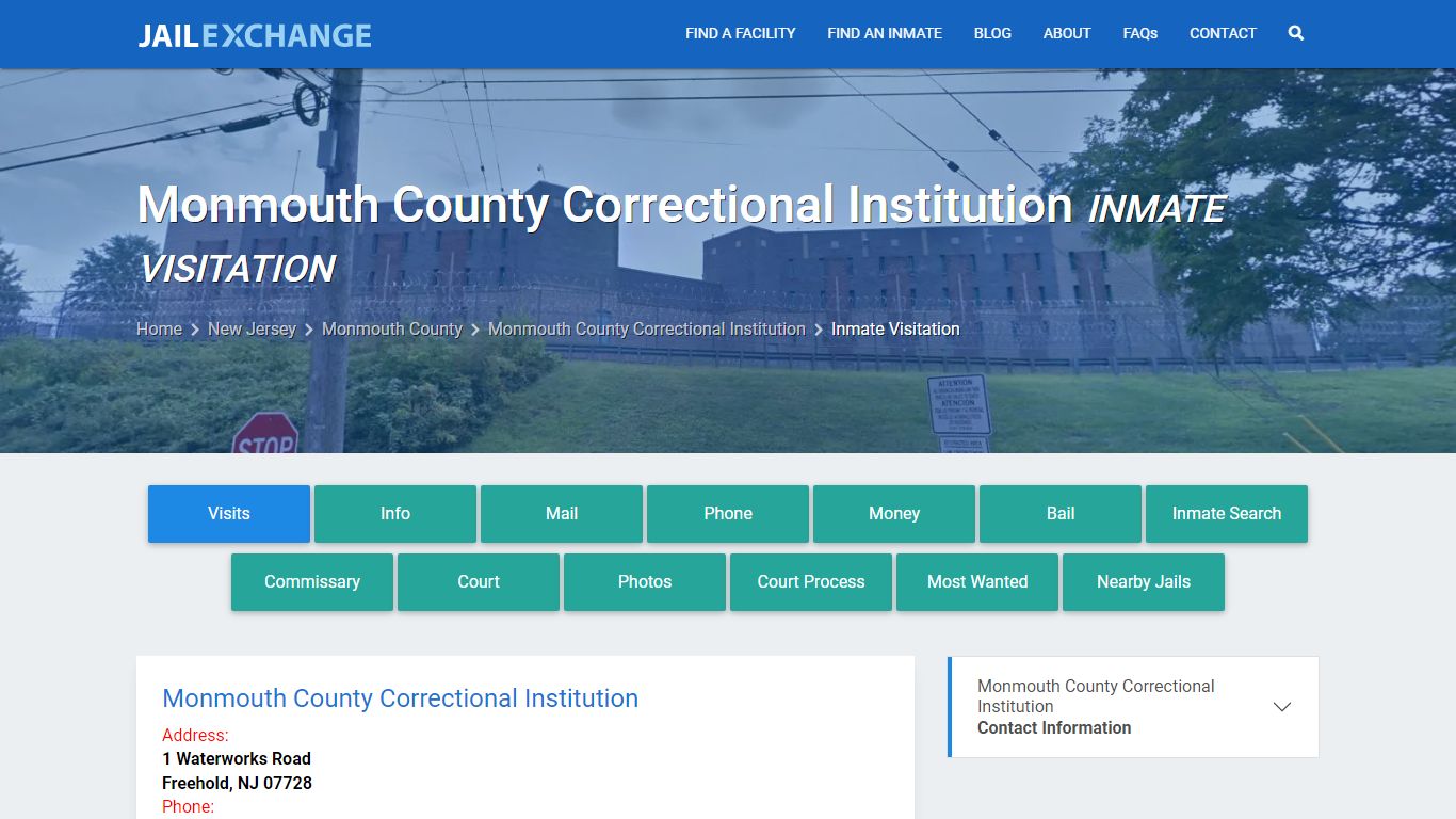 Monmouth County Correctional Institution Inmate Visitation - Jail Exchange